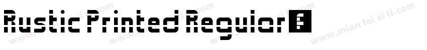 Rustic Printed Regular字体转换